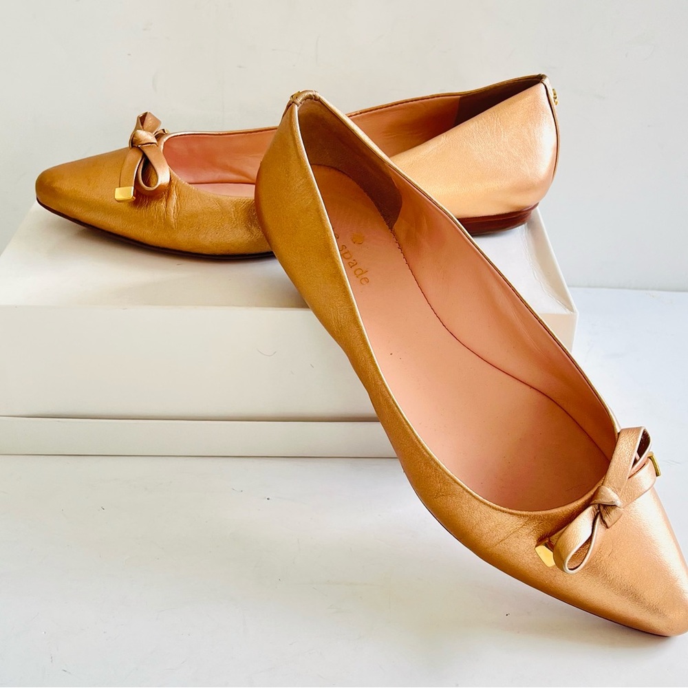Kate Spade rose gold ballet flats 8